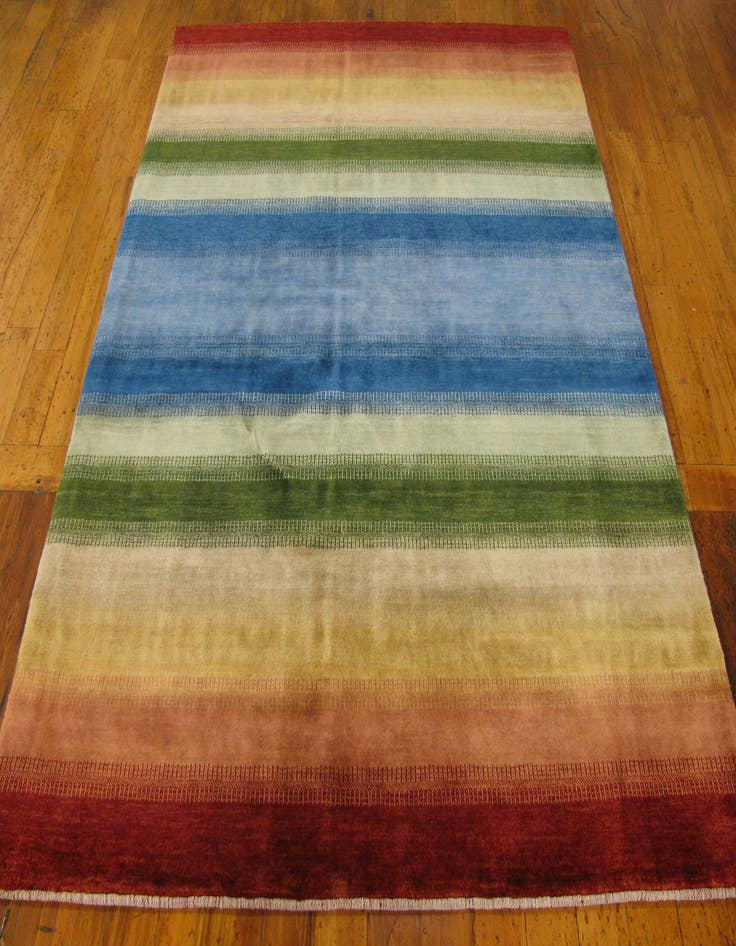 Detail image of 4' 8 x 6' 7 Hand Knotted Kashkuli Gabbeh Persian Wool Rug