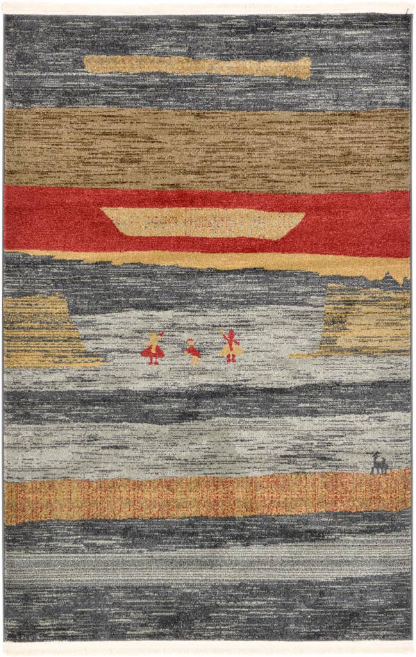 Detail image of 4' x 6' Kashkuli Gabbeh Rug