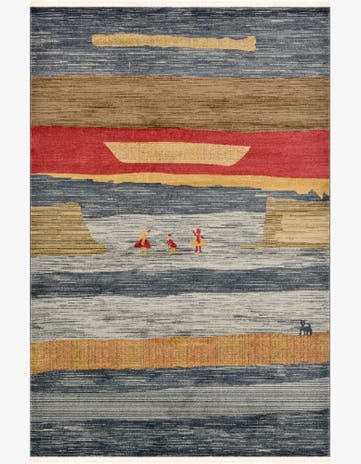 Blue Kashkuli Gabbeh Rug