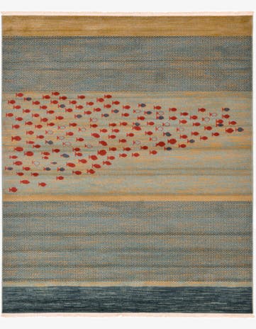 Blue Kashkuli Gabbeh Rug