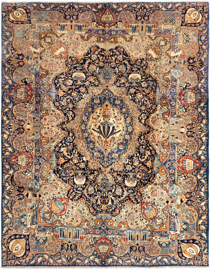 Detail image of 10' 1 x 12' 10 Kashmar Wool Rug