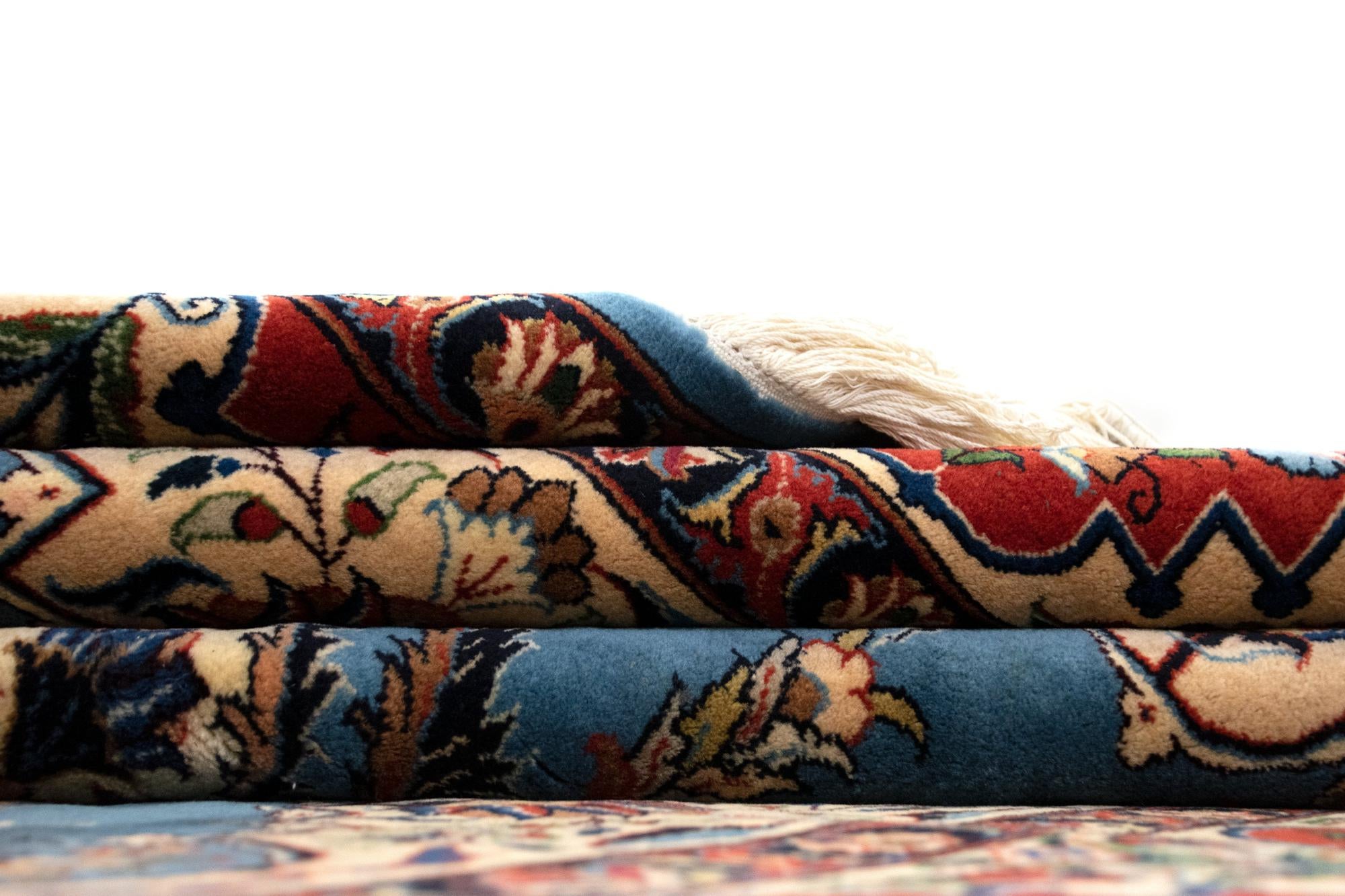 6' 8 x 9' 6 Hand Knotted Kashmar Persian Wool Rug