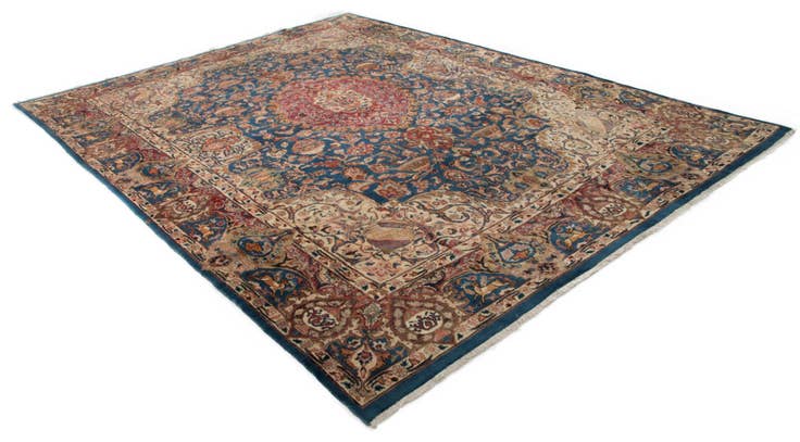 Detail image of 9' 7 x 12' 7 Hand Knotted Kashmar Persian Wool Rug