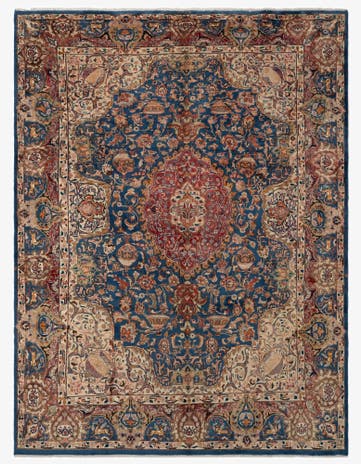 9' 7 x 12' 7 Hand Knotted Kashmar Persian Wool Rug