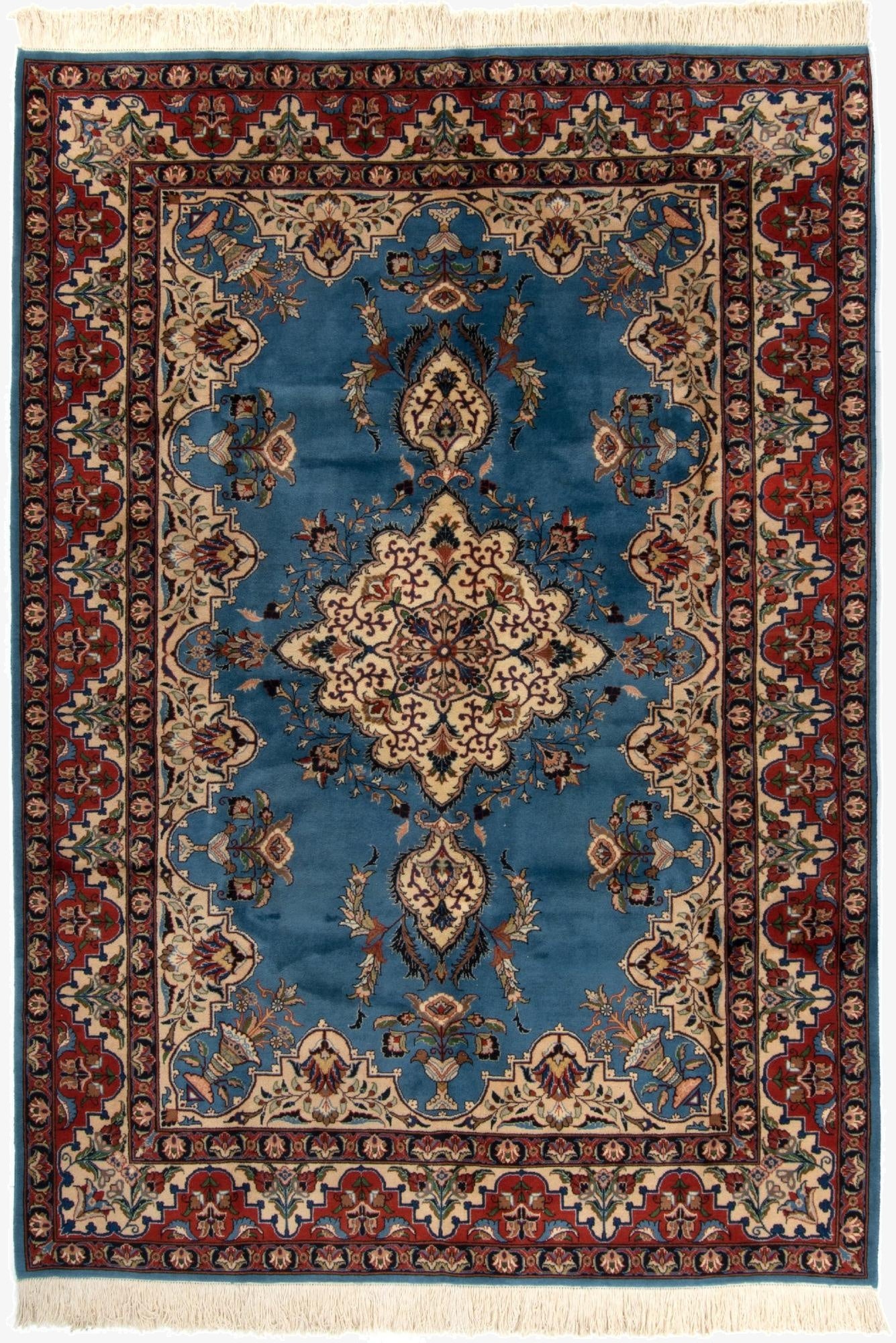 6' 8 x 9' 6  Hand Knotted Kashmar Persian Wool Rug