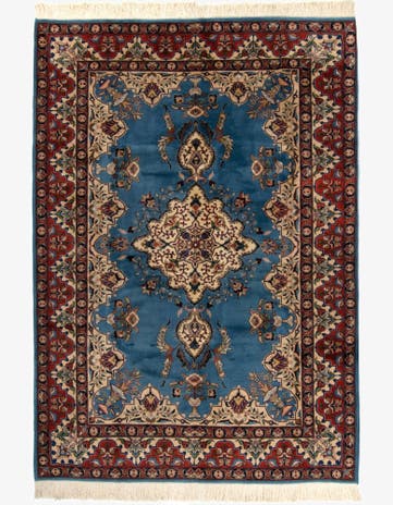 6' 8 x 9' 6 Hand Knotted Kashmar Persian Wool Rug