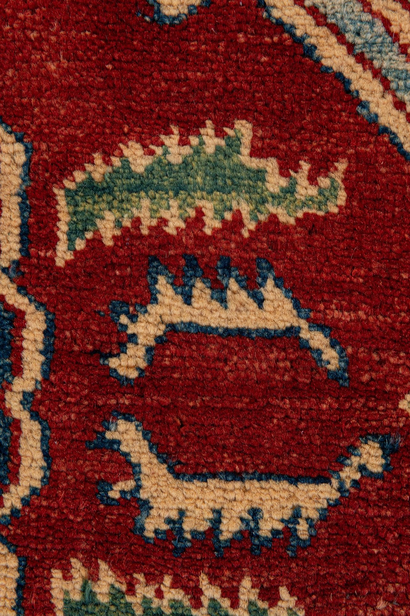 5' 9 x 8' 4 Hand Knotted Kazak Wool Rug