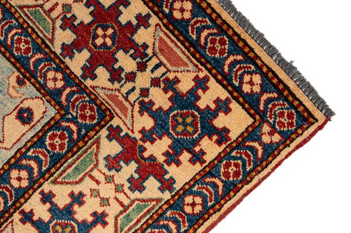 5' 9 x 8' 4 Hand Knotted Kazak Wool Rug