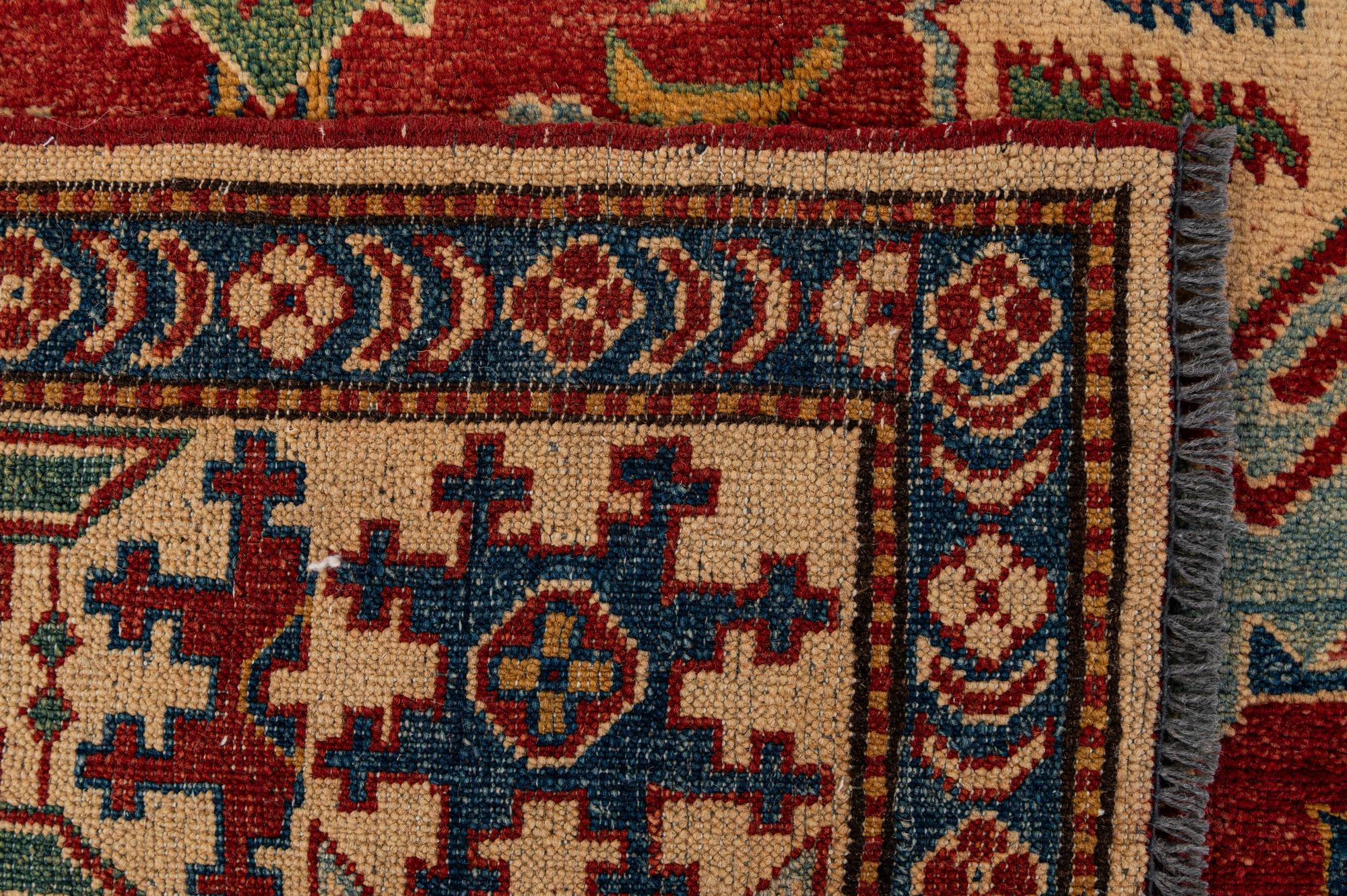 5' 9 x 8' 4 Hand Knotted Kazak Wool Rug
