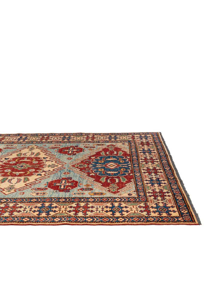 5' 9 x 8' 4 Hand Knotted Kazak Wool Rug