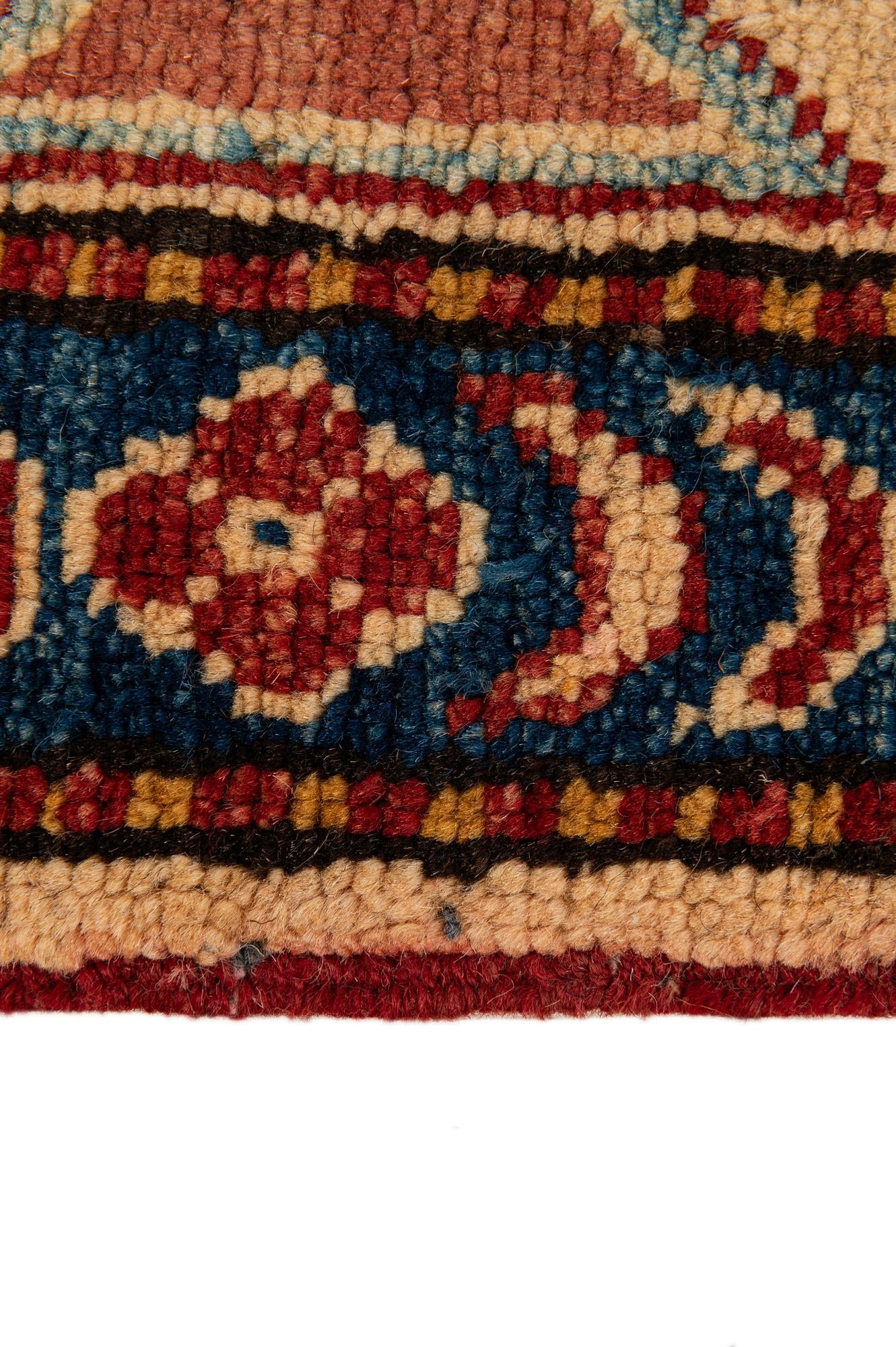 5' 9 x 8' 4 Hand Knotted Kazak Wool Rug