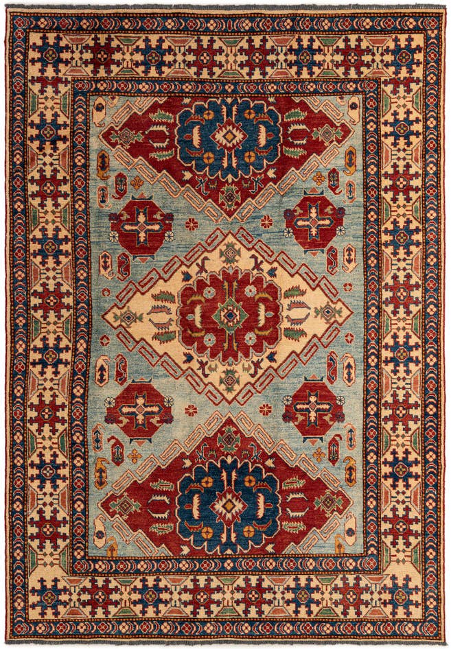 Detail image of 5' 9 x 8' 4 Hand Knotted Kazak Wool Rug