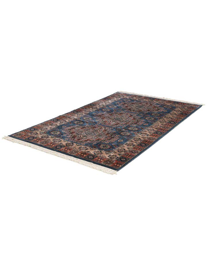 4' 4 x 6' 1 Hand Knotted Kazak Oriental Wool Rug