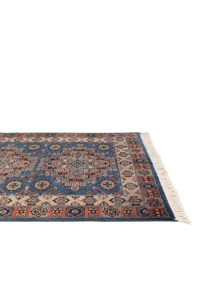 4' 4 x 6' 1 Hand Knotted Kazak Oriental Wool Rug