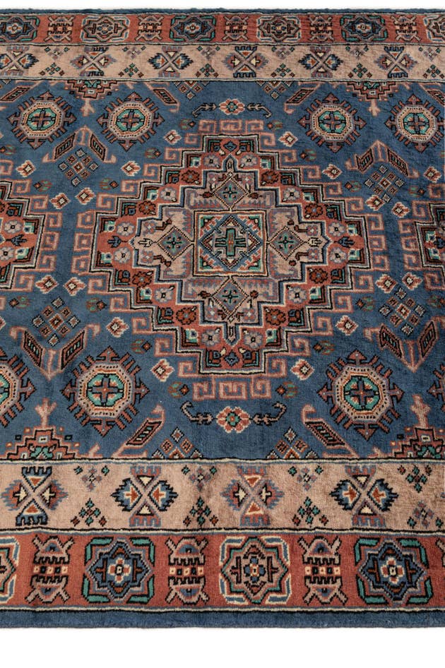 Detail image of 4' 4 x 6' 1 Hand Knotted Kazak Oriental Wool Rug