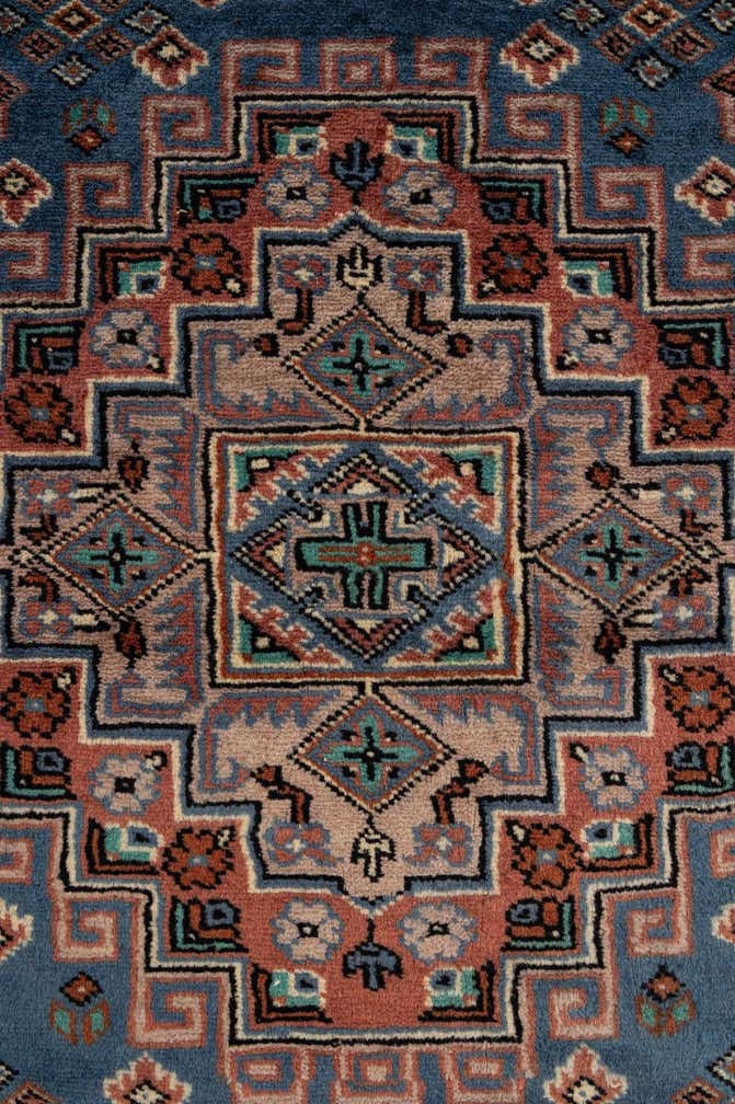 4' 4 x 6' 1 Hand Knotted Kazak Oriental Wool Rug