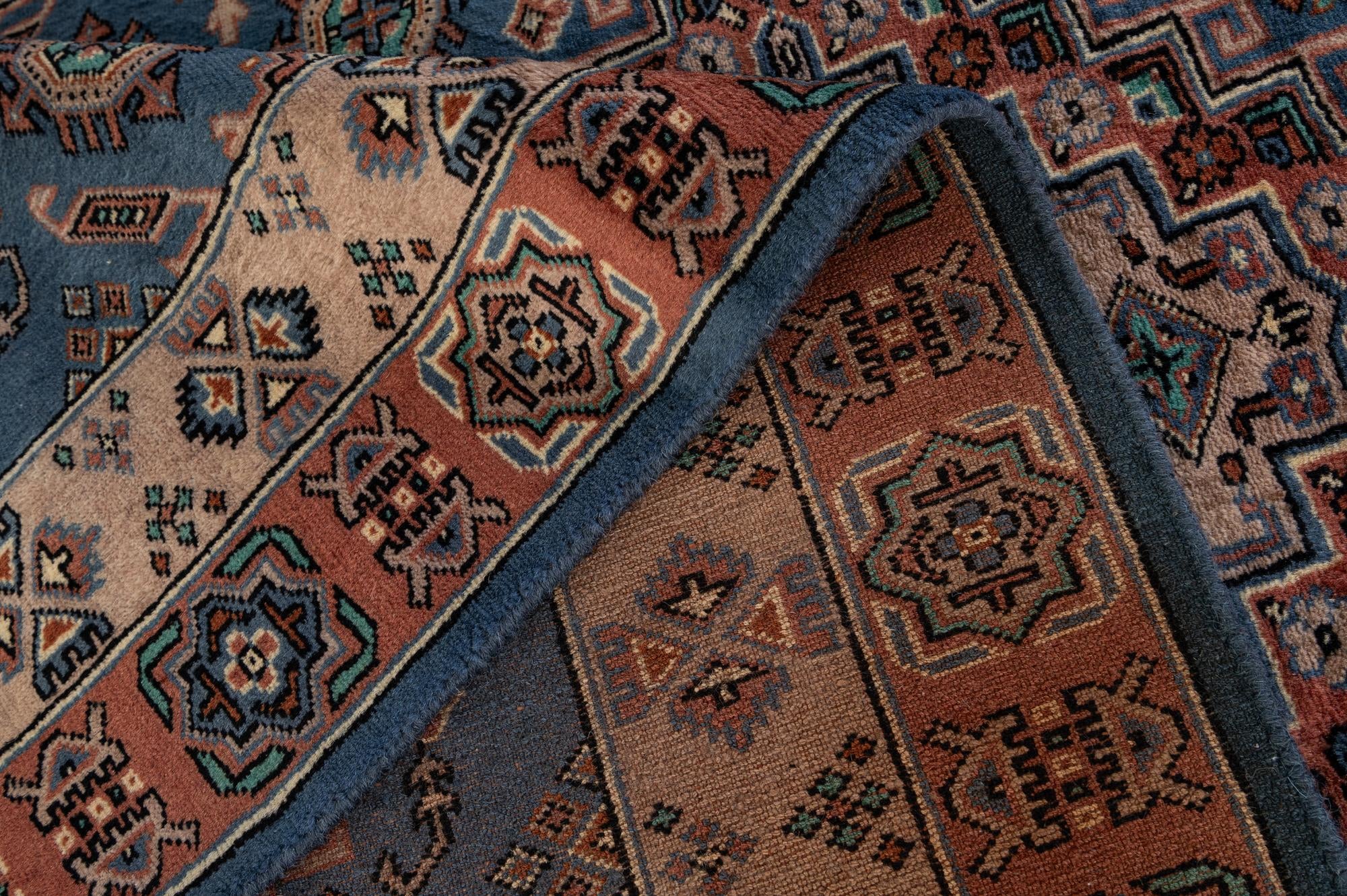 4' 4 x 6' 1 Hand Knotted Kazak Oriental Wool Rug