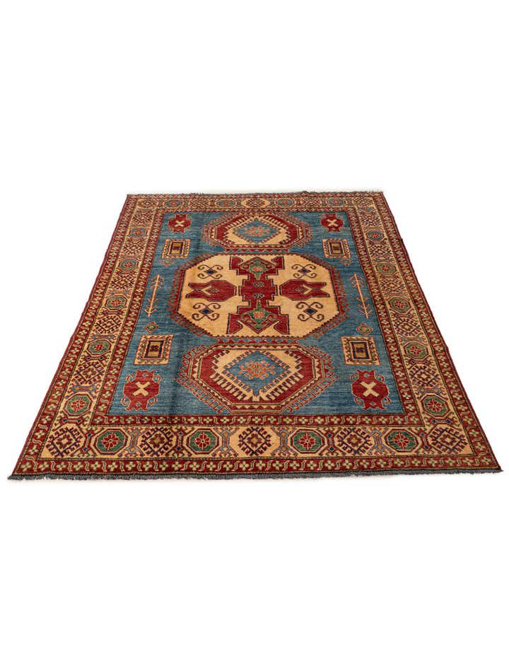 6' 1 x 9' Hand Knotted Kazak Wool Rug