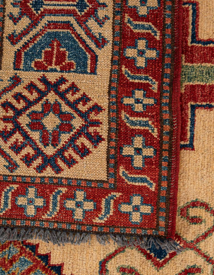 Detail image of 6' 1 x 9'  Hand Knotted Kazak Wool Rug
