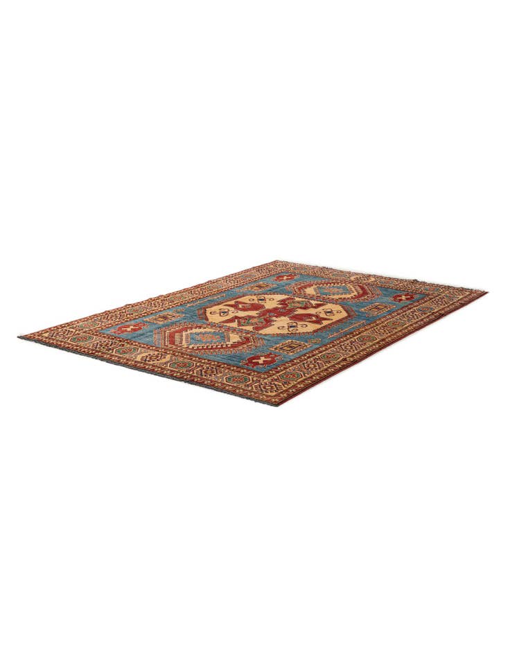 Detail image of 6' 1 x 9' Hand Knotted Kazak Wool Rug