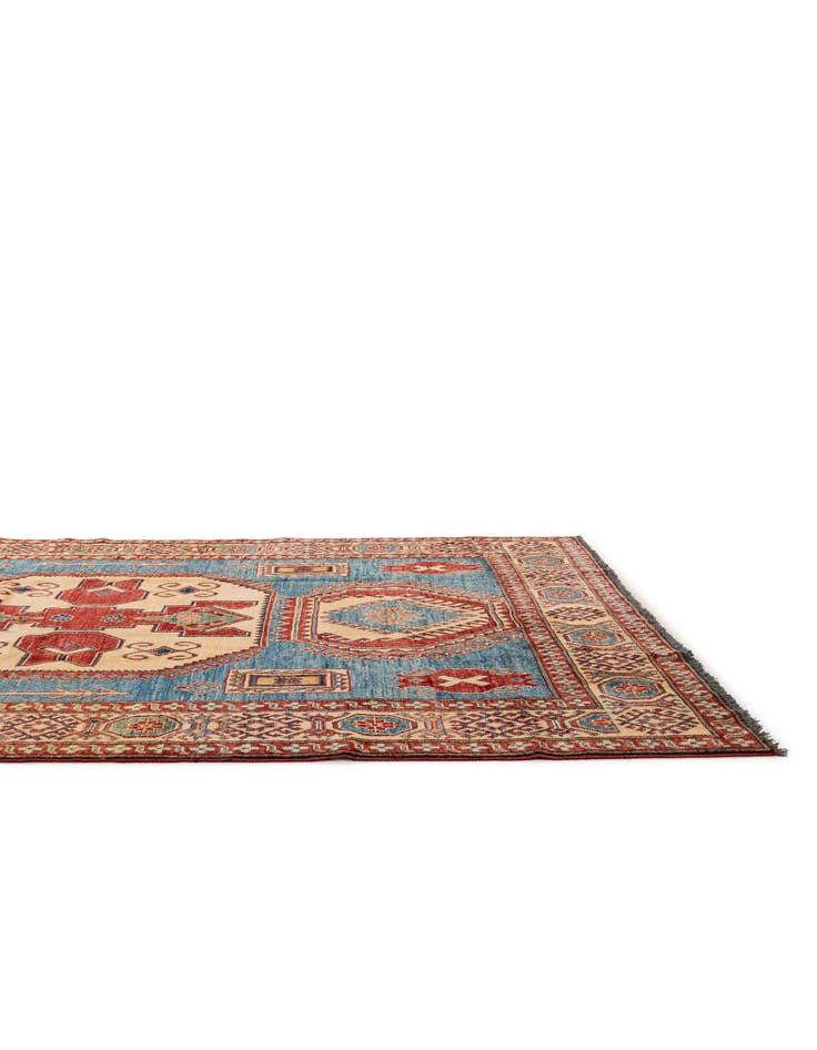 Detail image of 6' 1 x 9'  Hand Knotted Kazak Wool Rug