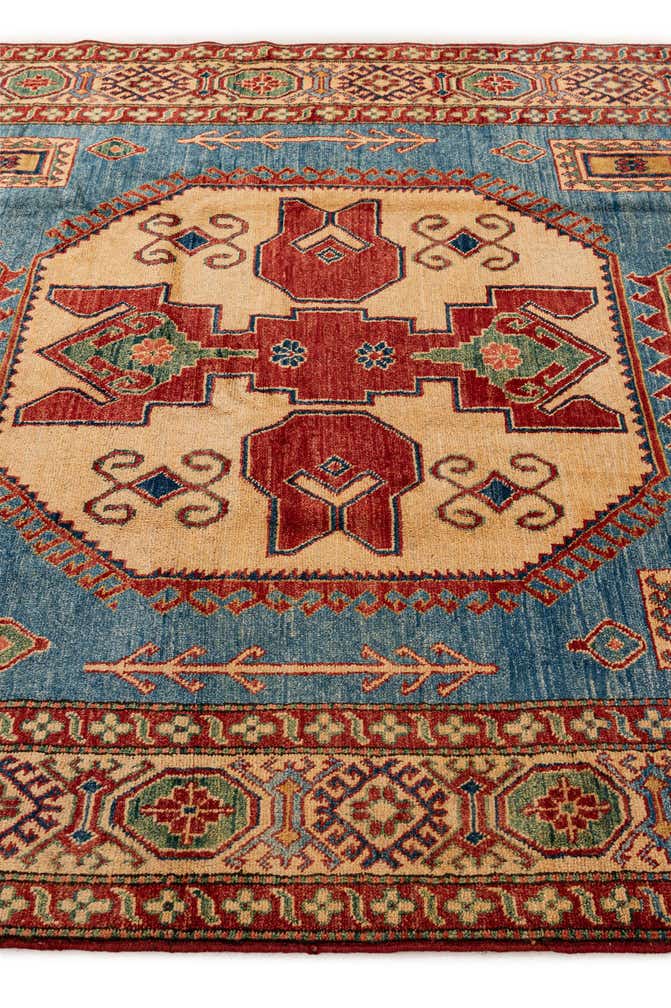 6' 1 x 9' Hand Knotted Kazak Wool Rug