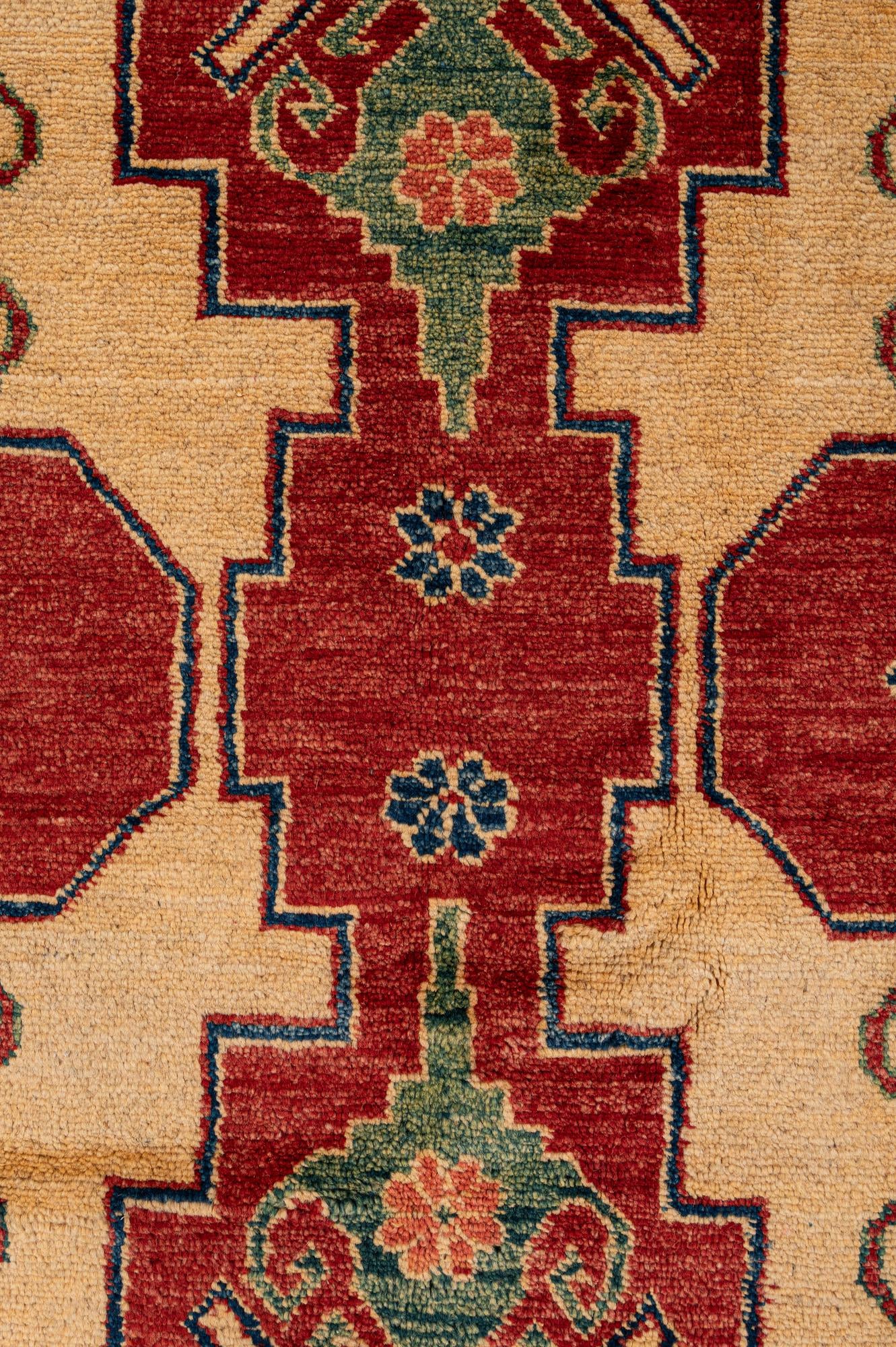 6' 1 x 9' Hand Knotted Kazak Wool Rug