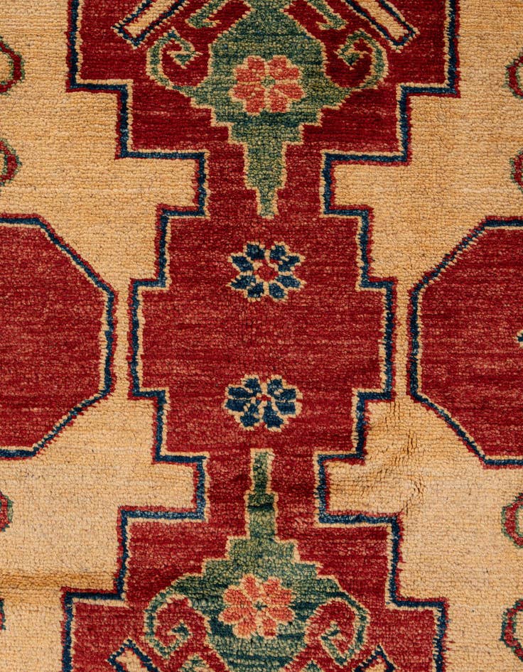 Detail image of 6' 1 x 9'  Hand Knotted Kazak Wool Rug