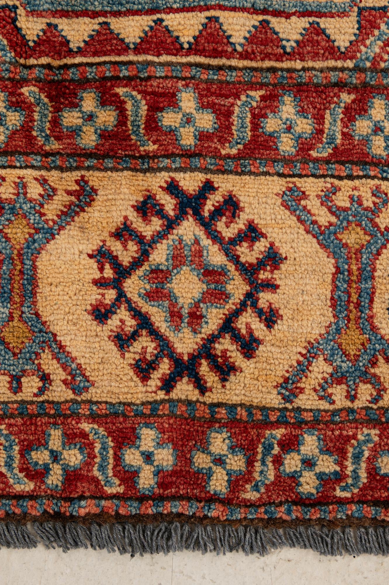 6' 1 x 9' Hand Knotted Kazak Wool Rug