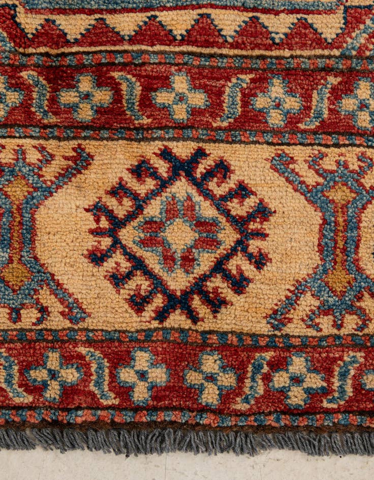 Detail image of 6' 1 x 9'  Hand Knotted Kazak Wool Rug
