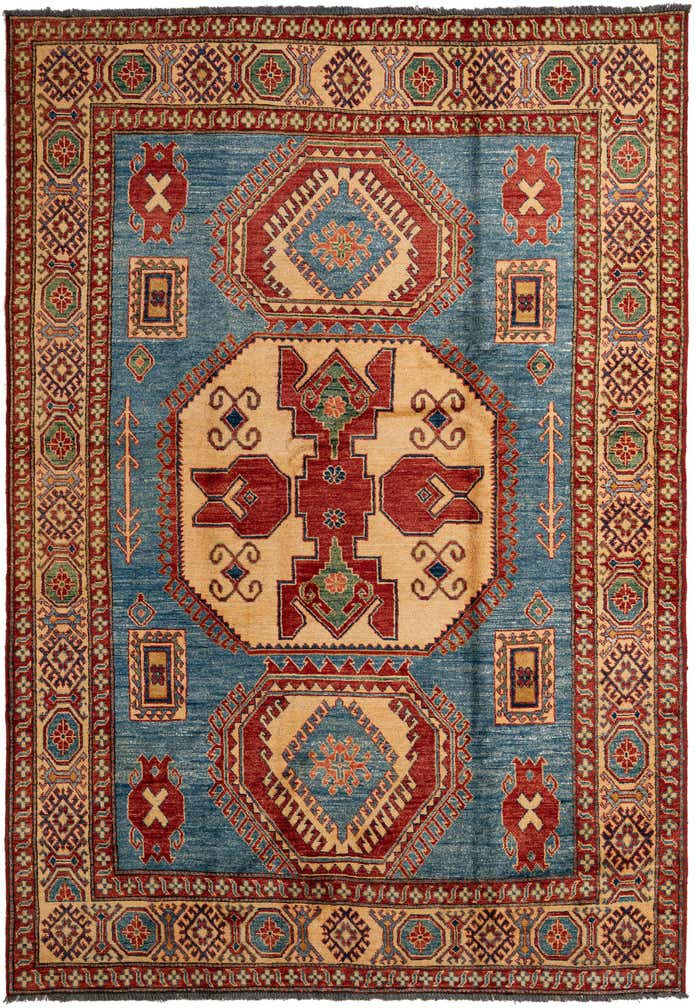 6' 1 x 9' Hand Knotted Kazak Wool Rug