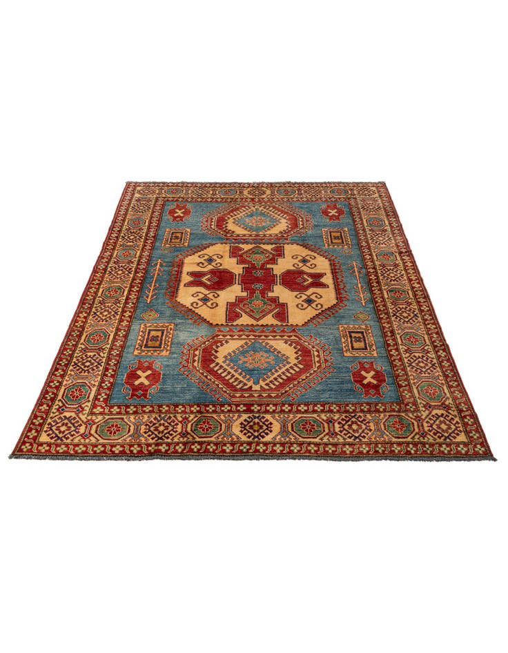 Detail image of 6' 1 x 8' 9  Hand Knotted Kazak Wool Rug