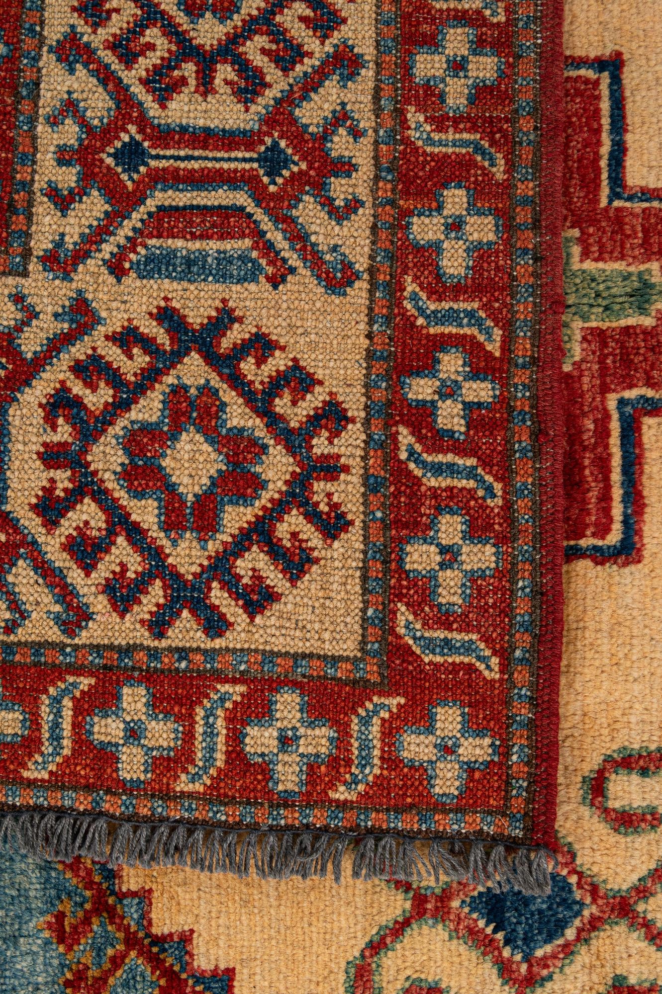 6' 1 x 8' 9 Hand Knotted Kazak Wool Rug