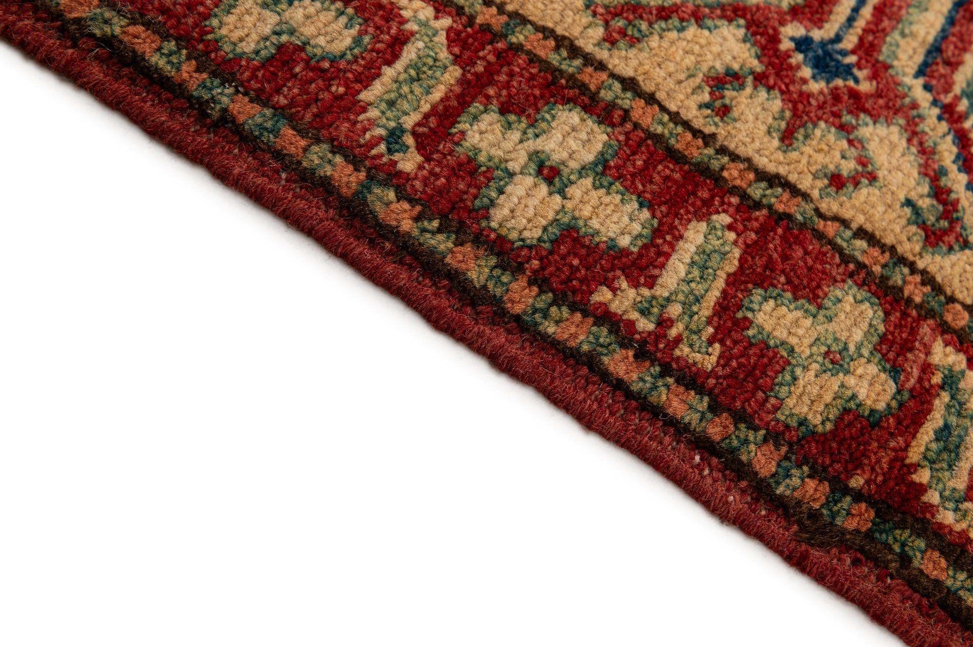 6' 1 x 8' 9 Hand Knotted Kazak Wool Rug