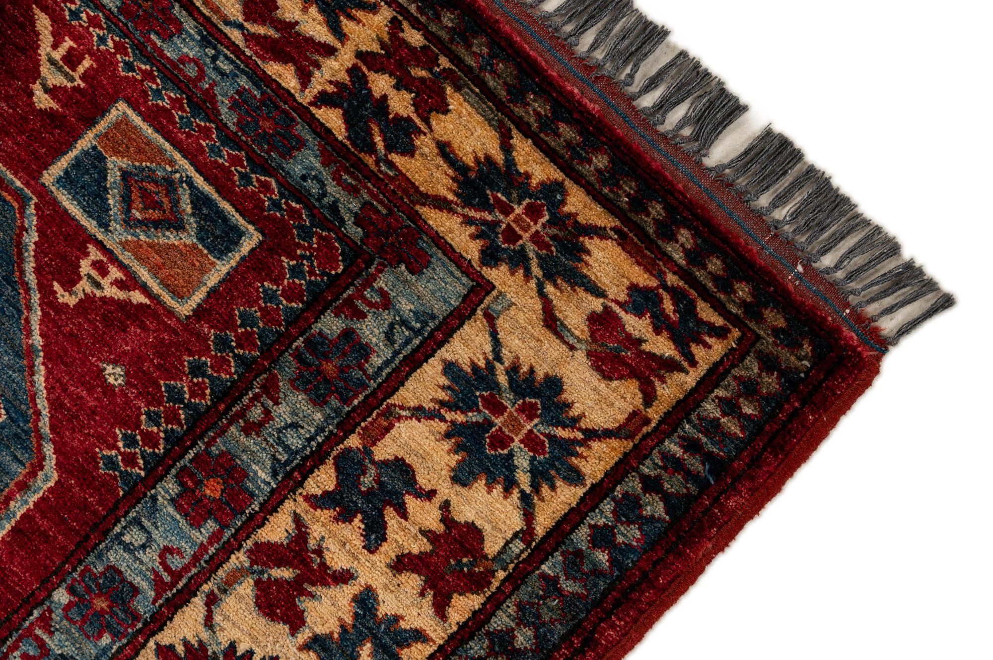 4' 11 x 6' 11 Hand Knotted Kazak Wool Rug