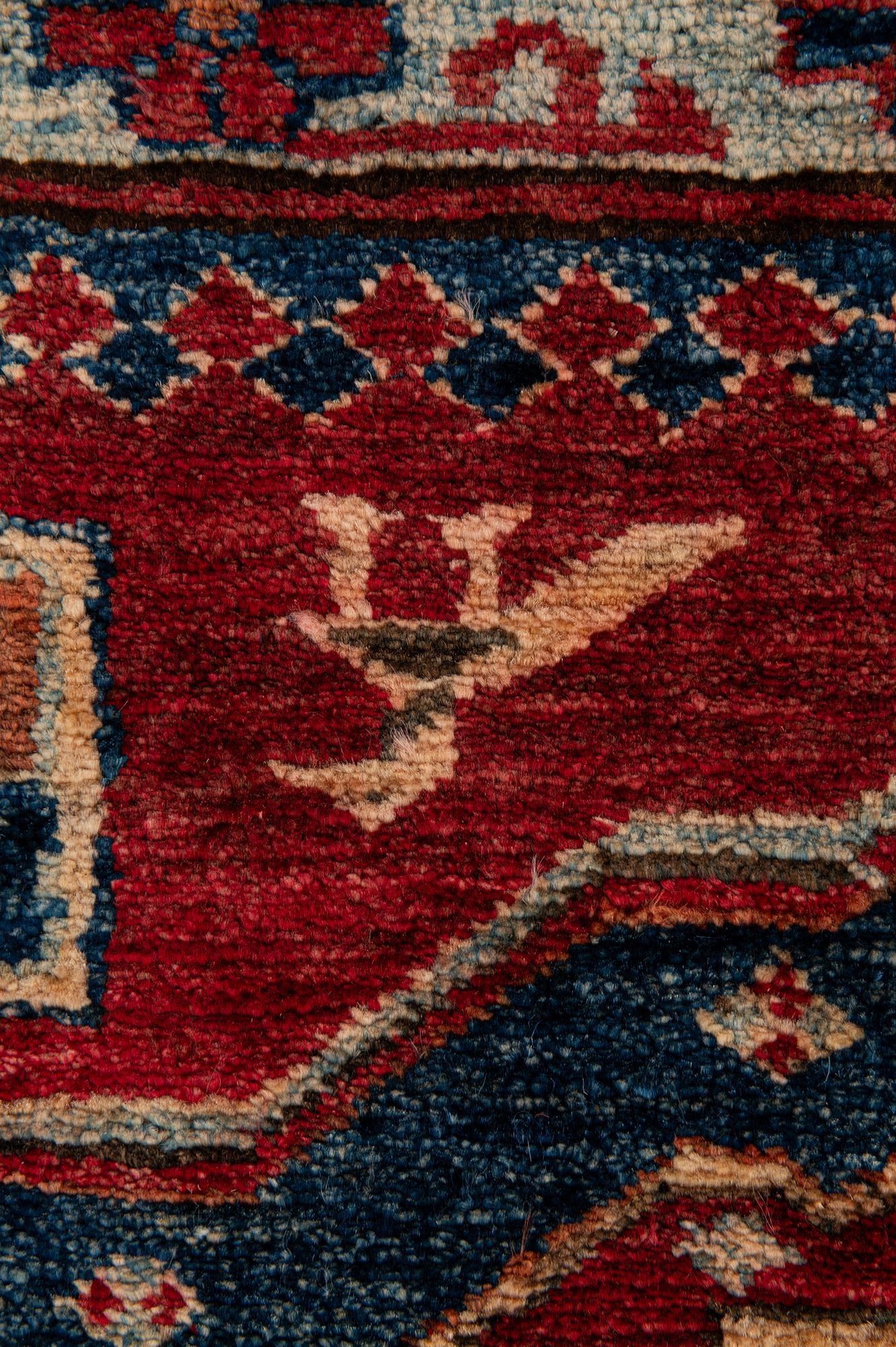 4' 11 x 6' 11 Hand Knotted Kazak Wool Rug