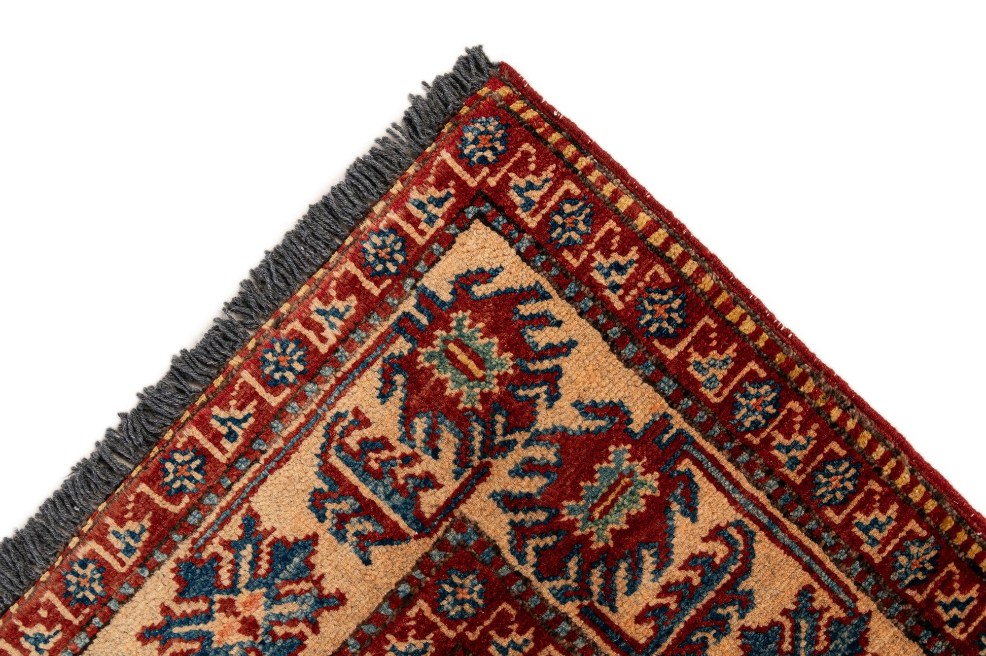 3' 9 x 5' 6 Hand Knotted Kazak Wool Rug