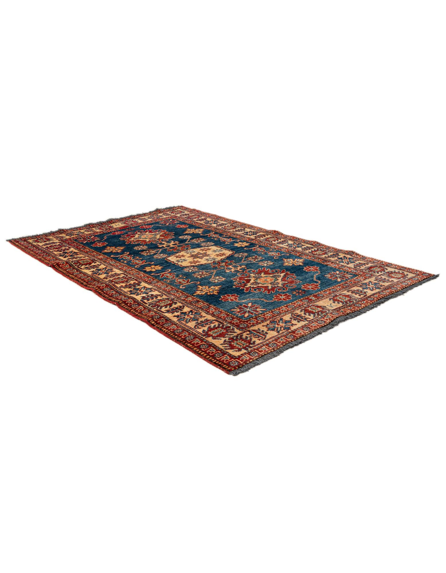 3' 9 x 5' 6 Hand Knotted Kazak Wool Rug