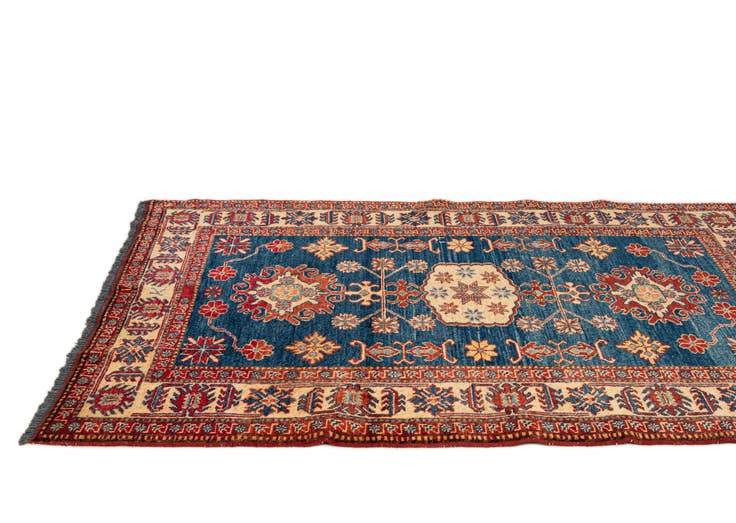 Detail image of 3' 9 x 5' 6 Hand Knotted Kazak Wool Rug