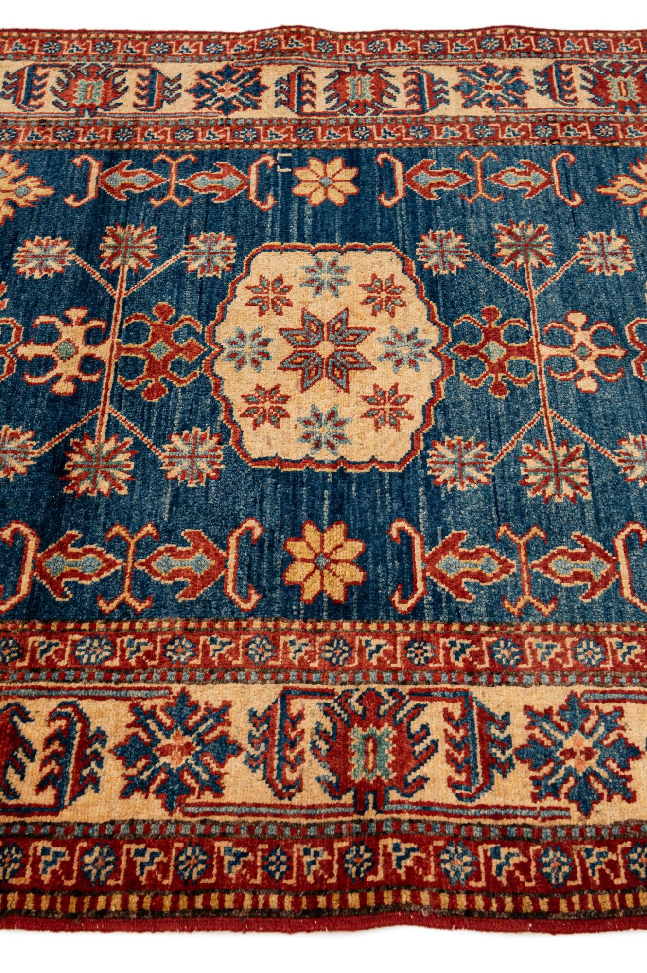 3' 9 x 5' 6 Hand Knotted Kazak Wool Rug