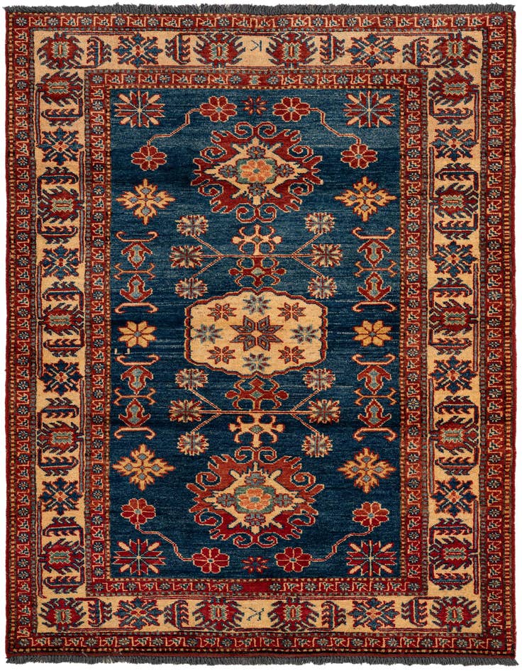 Detail image of 3' 9 x 5' 6 Hand Knotted Kazak Wool Rug