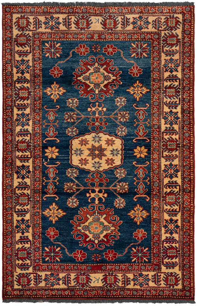 3' 9 x 5' 6 Hand Knotted Kazak Wool Rug
