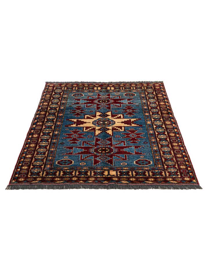 5' 3 x 6' 6 Hand Knotted Kazak Wool Rug
