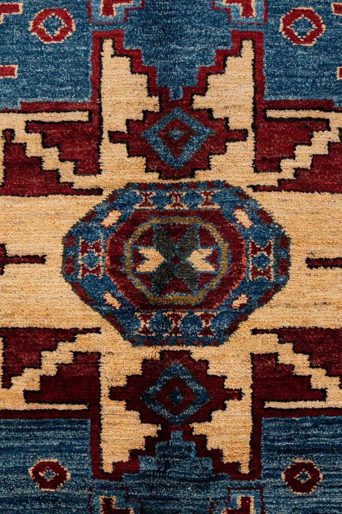 5' 3 x 6' 6 Hand Knotted Kazak Wool Rug