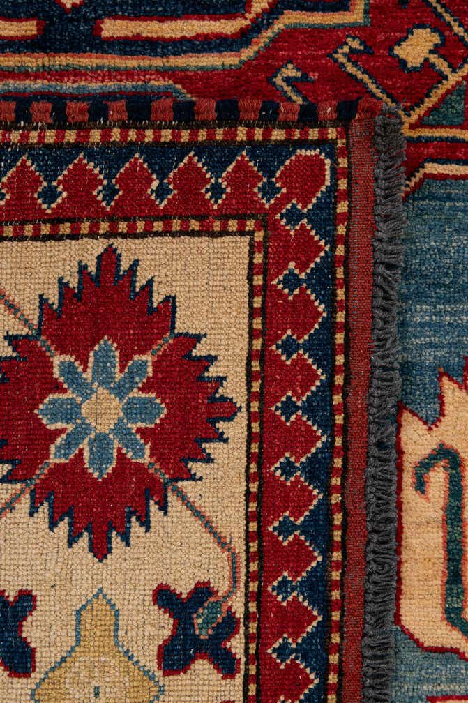5' 11 x 8' 10 Hand Knotted Kazak Wool Rug