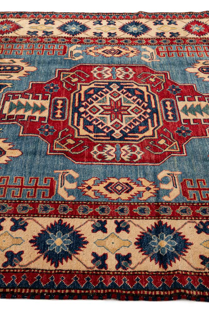 5' 11 x 8' 10 Hand Knotted Kazak Wool Rug