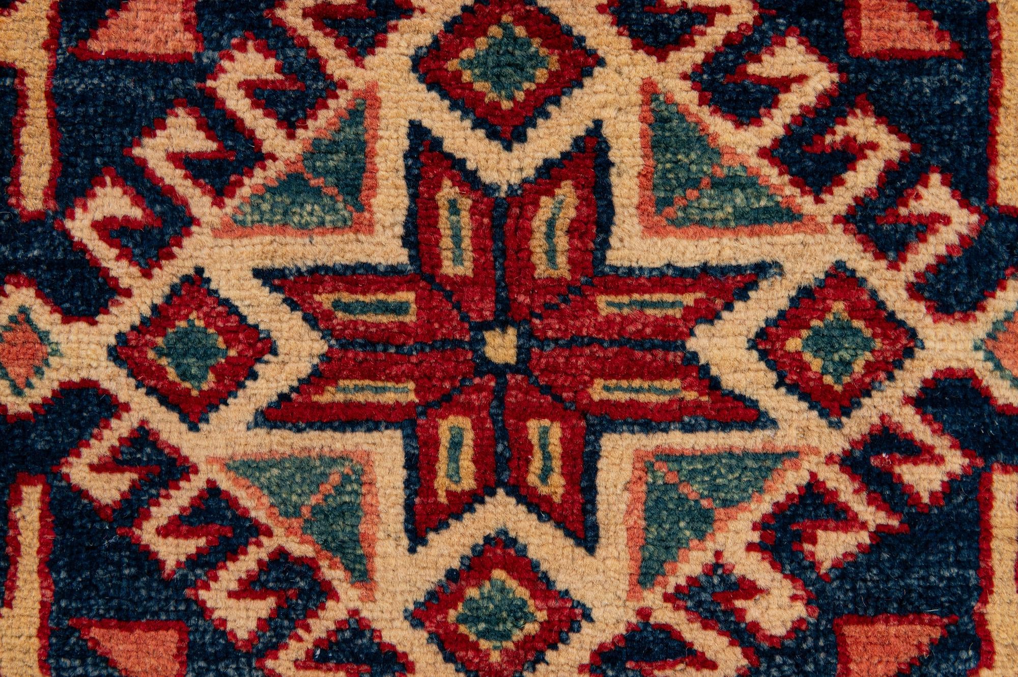 5' 11 x 8' 10 Hand Knotted Kazak Wool Rug