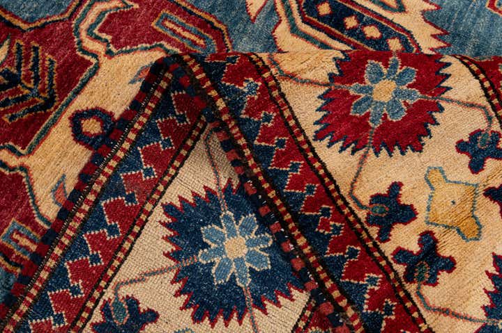 5' 11 x 8' 10 Hand Knotted Kazak Wool Rug