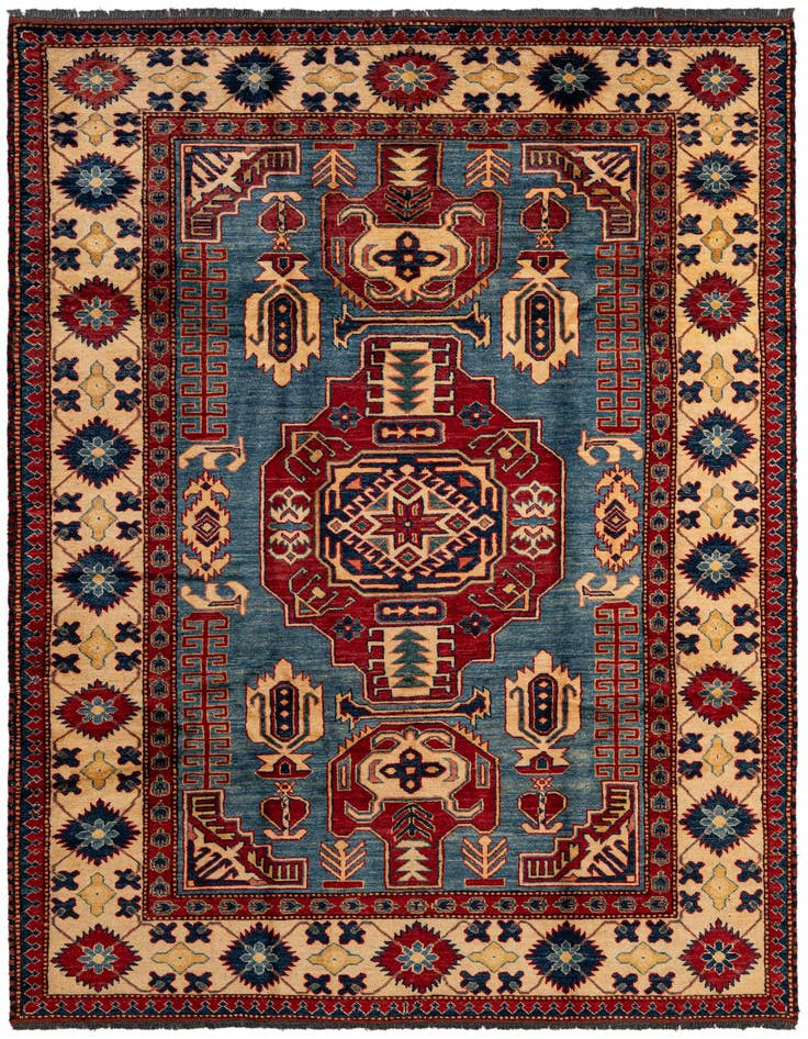 Detail image of 5' 11 x 8' 10 Hand Knotted Kazak Wool Rug