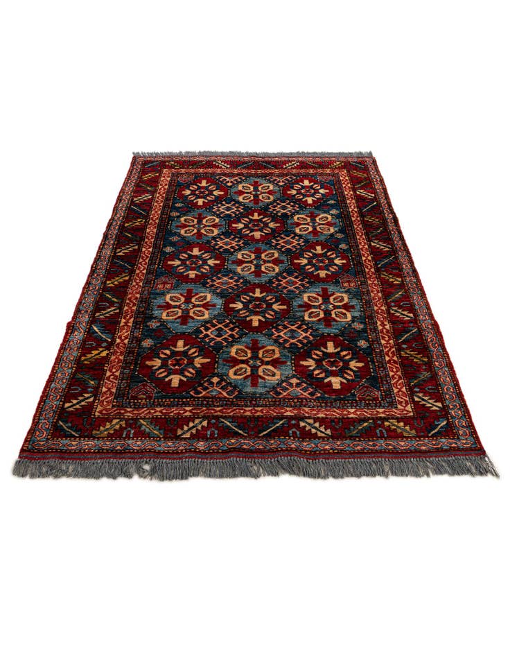 Detail image of 3' 11 x 6' Hand Knotted Kazak Wool Rug